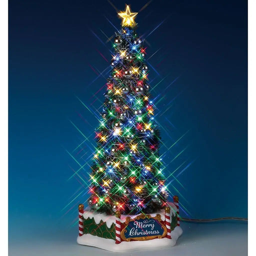 Grade A Warehouse Second - Lemax Large Animation : New Majestic Christmas Tree, Battery Lemax