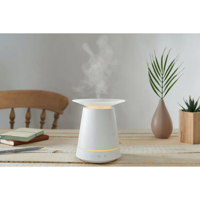 Grade A Warehouse Second - Made By Zen KASUMI WHITE Essential Oil Aroma Diffuser with Cascading Mist : Plug In MADE BY ZEN