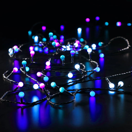 Grade B Warehouse Second - 100 LED Multifunction Berry Lights : Plug-in / Timer : Pastel Colours Noma