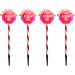 festive productions set of 4 santa stop sign stake lights multicoloured led 58cm plug in
