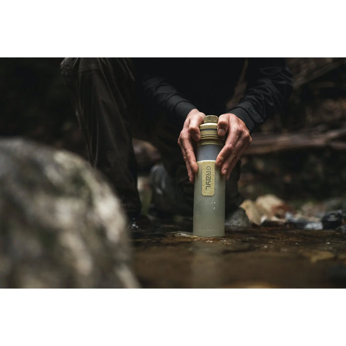 Grayl ULTRAPRESS Water Filter Purifier Bottle : Desert Tan GRAYL