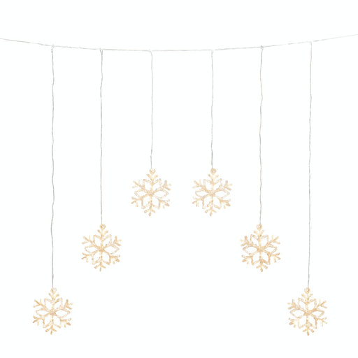 konstsmide snowflake 48 led curtain light 90 x 80cm plug in indooroutdoor