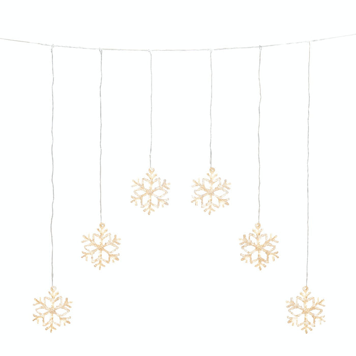 konstsmide snowflake 48 led curtain light 90 x 80cm plug in indooroutdoor