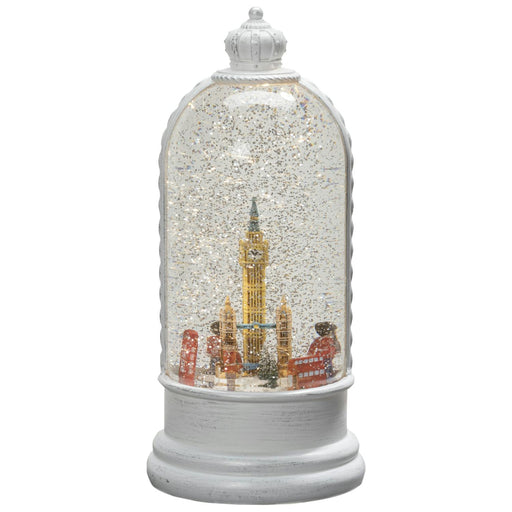 konstsmide animated water filled led lantern christmas scene usb or battery with timer london