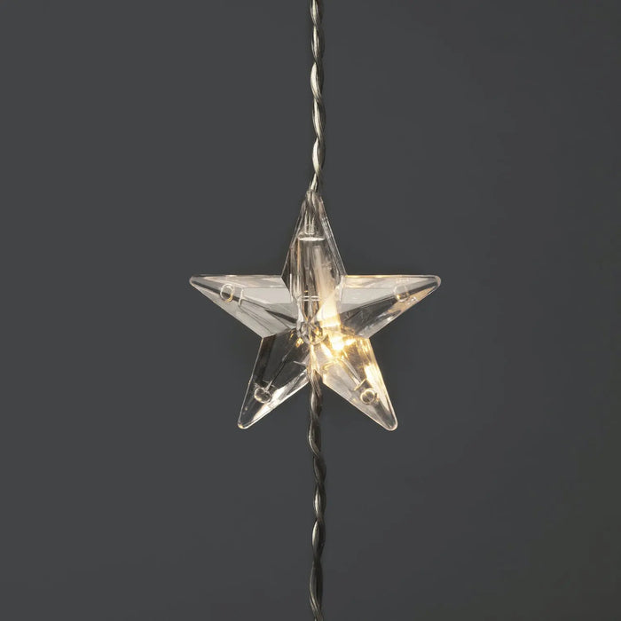 Konstsmide 120 LED Star Curtain Light : Amber/Warm White : 140 x 120cm : Plug In Konstsmide