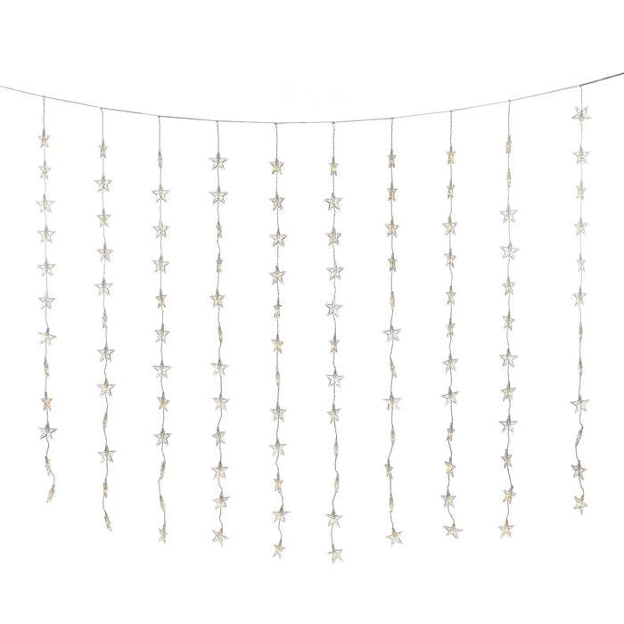 Konstsmide 120 LED Star Curtain Light : Amber/Warm White : 140 x 120cm : Plug In Konstsmide