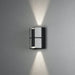 Konstsmide 425-753 : Vidar Wall Light Black Silver 2 X 5W LED Adjustable Dimmable Konstsmide