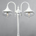 Konstsmide 620-250 : Libra Twin Head Post Light - Matt White Konstsmide