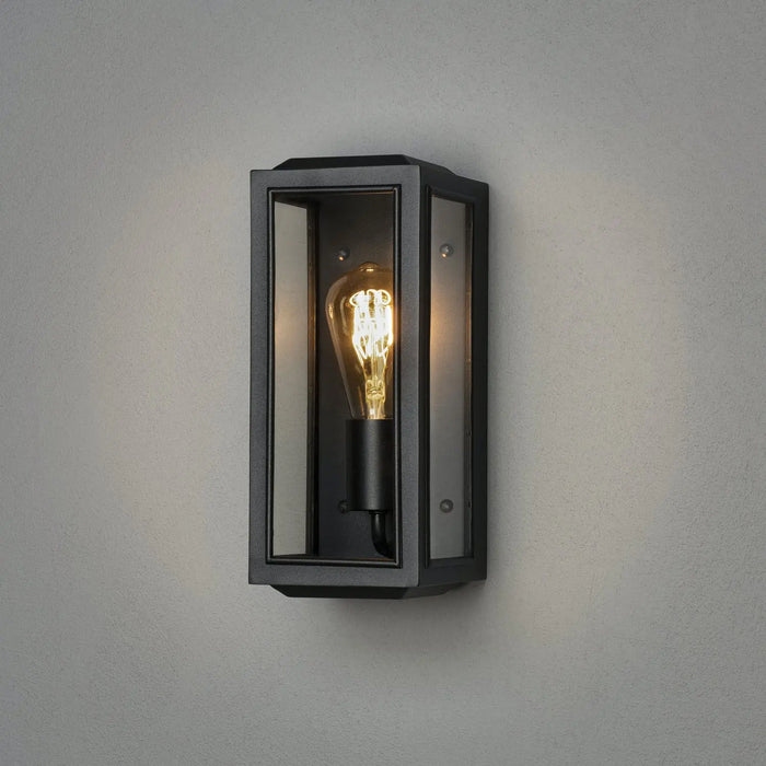 Konstsmide 7348-750 : Carpi Wall Small E27 Black With Clear Glass Konstsmide