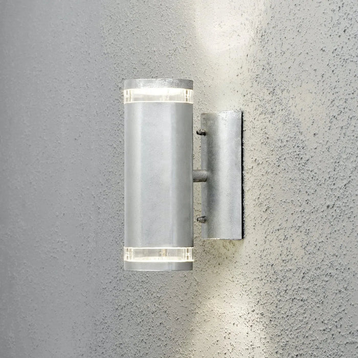 Konstsmide 7512-320 : Modena Double Wall Light Galvanised/Transparent Konstsmide