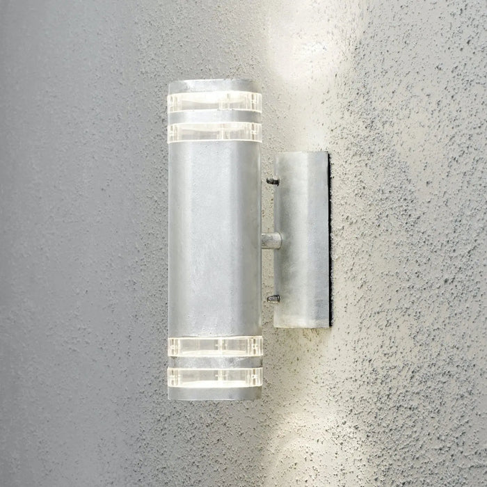 Konstsmide 7516-320 : Modena Double Wall Light Galvanised/Transparent Konstsmide