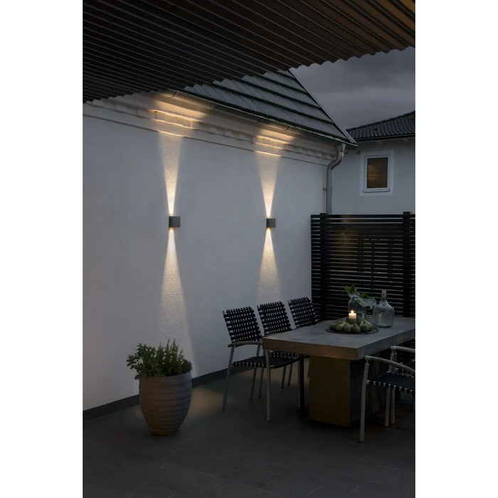 Konstsmide 7854-370 : Chieri Wall Light 2x 6W LED Adjustable Beam Dark Grey Konstsmide