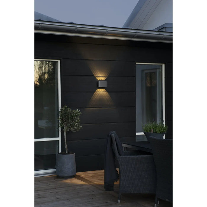 Konstsmide 7865-370 : Chieri Wall Lamp 2x4 LED Dark Grey Konstsmide