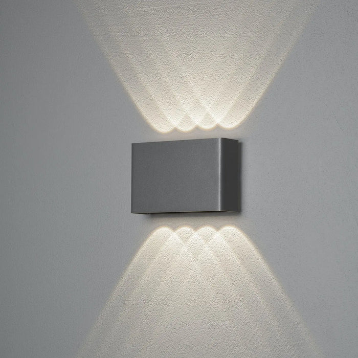 Konstsmide 7865-370 : Chieri Wall Lamp 2x4 LED Dark Grey Konstsmide