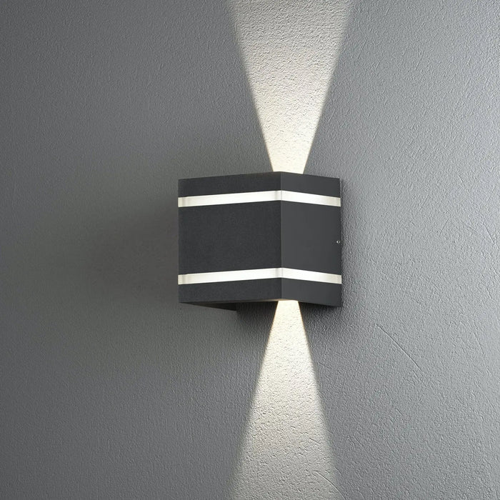 Konstsmide 7870-370 : Cremona Up/Down Adjustable Wall Light Dark Grey 2x 3W LED Konstsmide