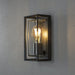 Konstsmide 7874-750 : Brindisi Wall Light Blak Open Frame Clear Glass E27 Konstsmide