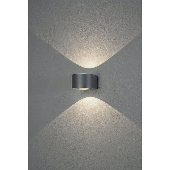 Konstsmide 7882-370 : Gela Wall Up/Down Light Dark Grey 2x6W LED Konstsmide