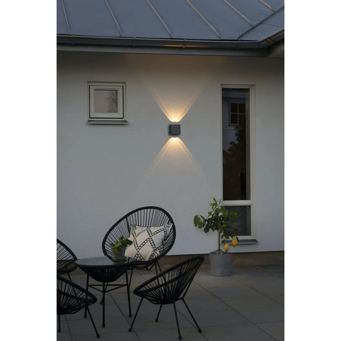 Konstsmide 7891-370 : Chieri Wall Lamp 2x 2 LED Dark Grey Konstsmide