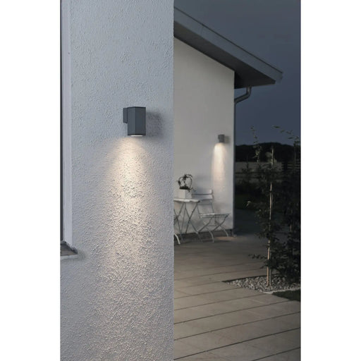 Konstsmide 7908-370 : Monza Wall Light Anthratcite Single Square GU10 Konstsmide