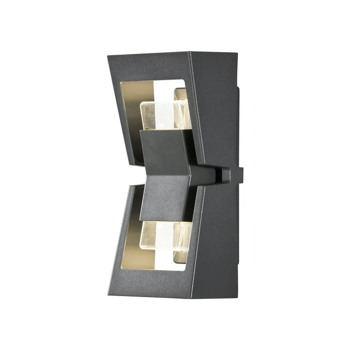 Konstsmide 7971-370 : Potenza Wall Lamp, Dark Grey, High Power LED 2x4W Konstsmide