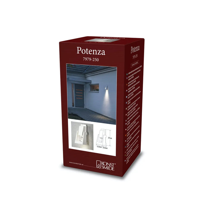 Konstsmide 7979-250 : Potenza Wall Lamp, White, Single GU10 Konstsmide