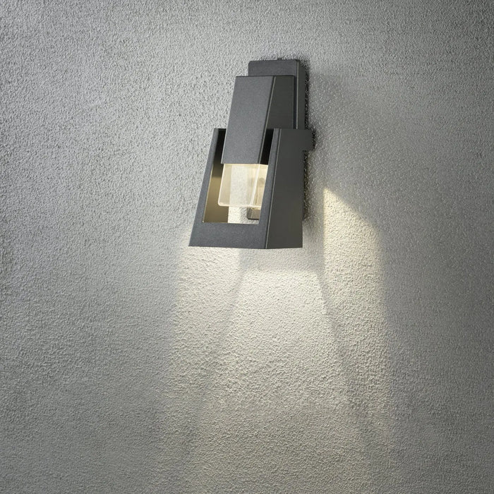 Konstsmide 7982-370 : Potenza Wall Lamp, Dark Grey, Single, High Power LED 4W Konstsmide