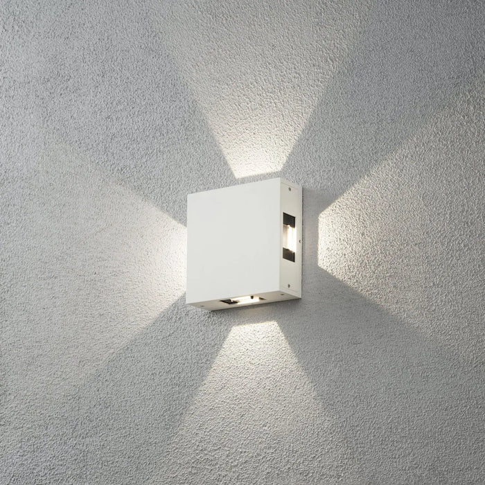 Konstsmide 7984-250 : Cremona Wall Lamp, White, 4X3 High Power LED Konstsmide