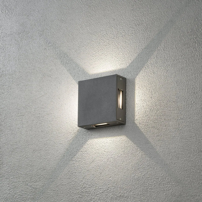 Konstsmide 7984-370 : Cremona Wall Lamp, Dark Grey, 4X3W High Power LED Konstsmide
