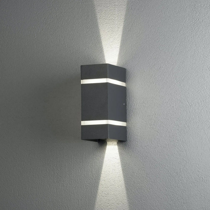 Konstsmide 7998-370 : Cremona Wall Light Anthracite 2 X3 W High Power LED Konstsmide