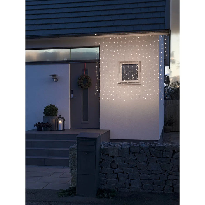 Konstsmide Curtain Light 320 Warm White Frosted LED : 2m x 2m : Plug In Konstsmide