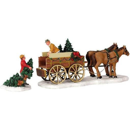 lemax christmas christmas tree wagon scene