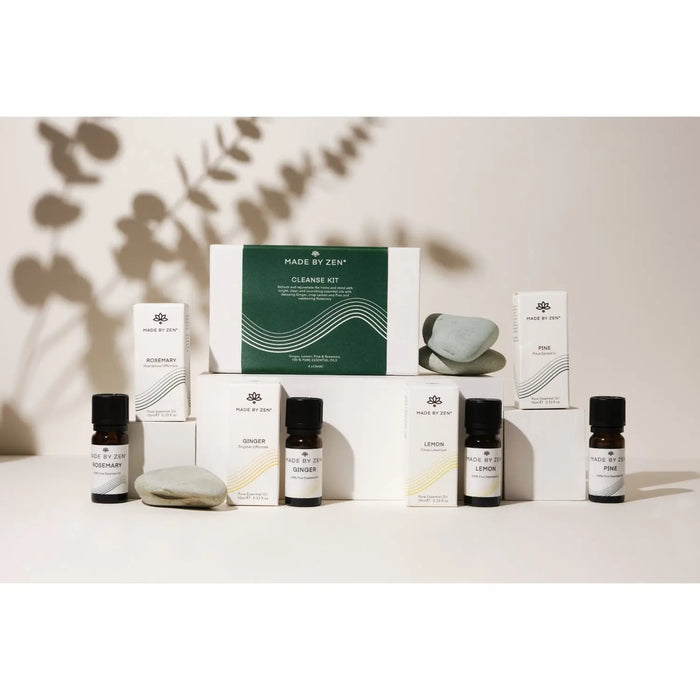 MADE BY ZEN Cleanse Kit : Essential Oils Bundle : Aromatherapy Oil Set MADE BY ZEN
