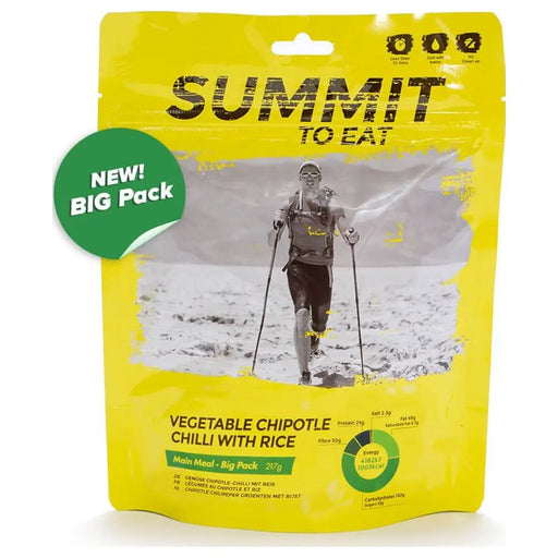 Main Big Meal - Vegetable Chipotle Chilli with Rice - Vegan, Gluten Free, Dairy Free - 217g/1003kcal Summit To Eat