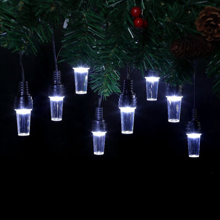 noma 8 snowflake projector string lights plugin with timer white