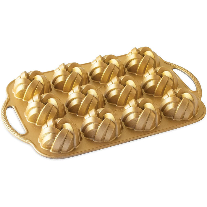 nordic ware gold braided bundtlette pan