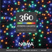 Noma 360 LED Christmas Tree Lights : Green Cable : Plug-in with Timer : Multicolour Noma