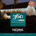 Noma Snowing Icicles : Easytimer : Plug In : White Cable : 360x White/Blue LEDs : 7.6m Noma