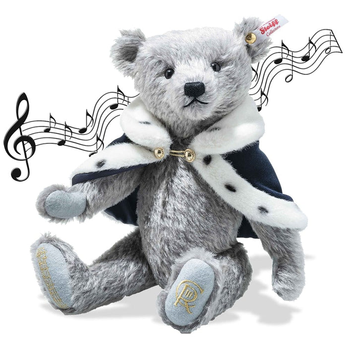 steiff limited edition king charles iii coronationteddy bear with music box 30cm