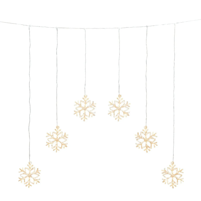 Snowflake 48 LED Curtain Light : 90 x 80cm : Plug In : Indoor/Outdoor Konstsmide