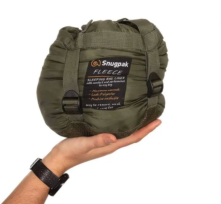 Snugpak Sleeping Bag Liner : Fleece Liner with Zip - Olive Snugpak