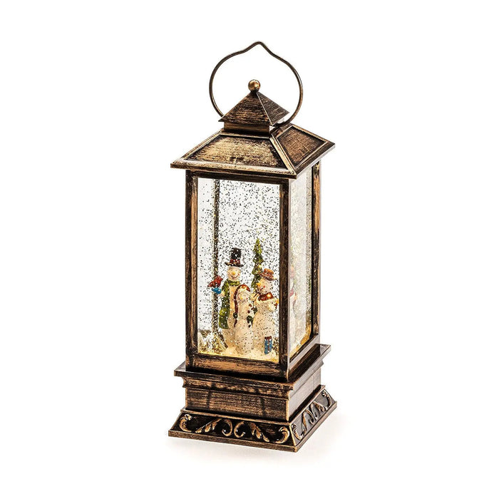 Water Filled LED Lantern : Battery & Timer : Snowmen Konstsmide