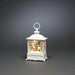 Water Filled LED Lantern : White with Snowmen : Battery/Timer : 25cm Konstsmide